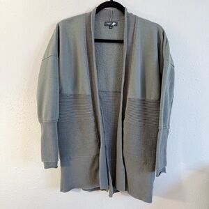 Elegant‎ Gray Open-Front Cardigan